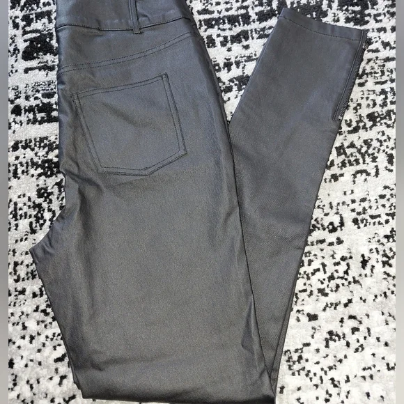 SPYM Luxe Coated Black Edgemont Ultra Skinny Ankle Zip Pants Size 38 (M) - Picture 14 of 16